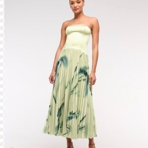 Abercrombie & Fitch Green and Blue Midi Dress